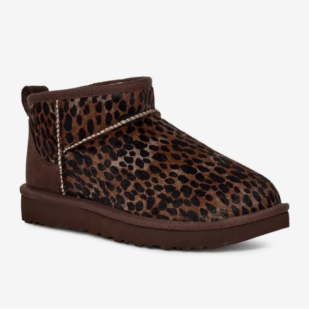 UGG classic caspian mini- animal print size 8